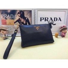 Pochette da uomo in pelle Prada 3311 nera