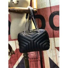 Borsa a mano con catena YSL 27 cm nera