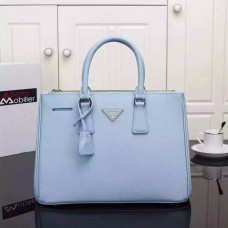 Borsa Prada Galleria 2274 Pelle Saffiano 33cm Azzurro