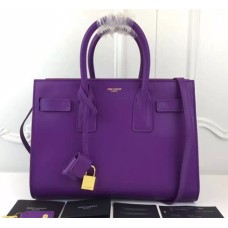 Borse YSL in pelle di mucca viola Downtown Tote