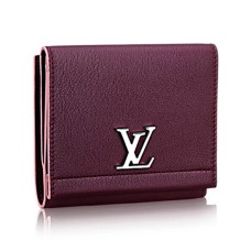 Portafoglio compatto Louis Vuitton Lockme II M64837 in pelle Taurillon