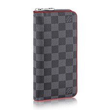 Louis Vuitton Zippy Wallet Vertical N63304 Damier Graphite Canvas