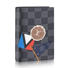 Custodia per passaporto Louis Vuitton N61701 tela Damier Graphite