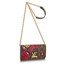 Louis Vuitton Portafoglio con catena a torsione M67270 tela con monogramma