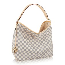 Louis Vuitton N41464 Deliziosa MM Hobo Bag Damier Azur Canvas