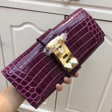 Pochette Hermes Medor 29cm Cocco Viola