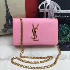 Borsa YSL in pelle liscia con catena 22 cm rosa