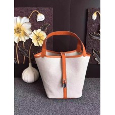 Hermes Picotin Lock Tela Arancio