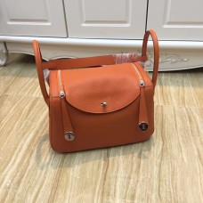 Borsa Hermes Lindy 30cm Arancio Argento