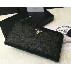 Portafoglio con cerniera Prada 1M0506 nero