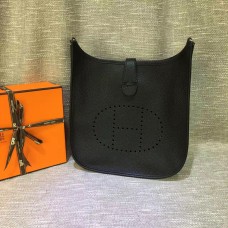 Hermes Evelyne III Togo Borsa a tracolla in pelle nera