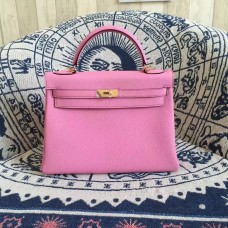 Hermes Kelly 28cm Borsa Togo Pelle Oro Rosa