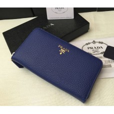 Portafoglio con cerniera Prada 1M0506 blu