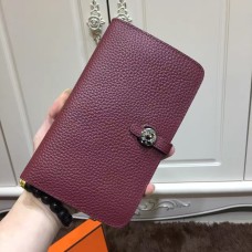 Hermes Dogon Portafoglio Togo Pelle H001 Borgogna