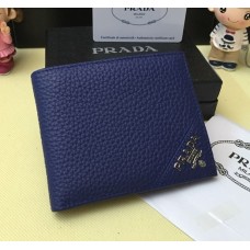 Portafoglio in pelle da uomo Prada 0336 blu