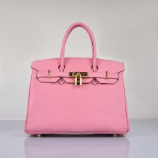 Hermes Birkin 30 cm Togo borse in pelle rosa ciliegia dorato