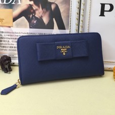 Portafoglio Prada Zip Around L0506 Blu