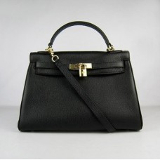 Hermes Kelly 32cm Togo borsa in pelle 6108 oro nero