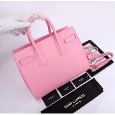 Borse YSL in pelle di mucca rosa Downtown Tote