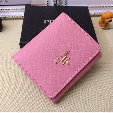 Prada 1M0176 Portafogli in Pelle Saffiano in Rosa