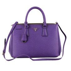 Borsa a mano Prada 2274 viola con motivo a croce