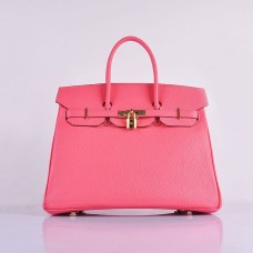 Hermes Birkin 35cm Togo borse in pelle labbro rosa dorato