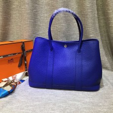 Hermes Garden Party borsetta grande 36 cm blu elettrico