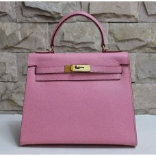Hermes Kelly 28cm Borsa a mano in pelle Epsom oro rosa