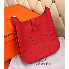 Hermes Evelyne III Togo Borsa a tracolla in pelle rossa