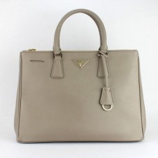 Borsa tote Prada 1786 grigia in vernice incrociata