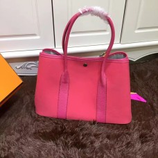 Hermes Garden Party 36 cm borsa in tela rosa caldo