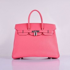 Hermes Birkin 35cm Togo borse in pelle labbro rosa argento