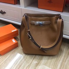 Hermes So Kelly 28cm Togo Borsa A Tracolla In Pelle Camel Argento