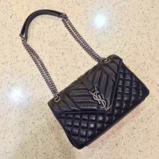 Borsa a tracolla con busta YSL di alta qualità 23 cm nera