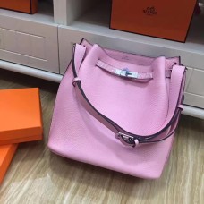 Hermes So Kelly 28cm Togo Borsa a tracolla in pelle rosa argento