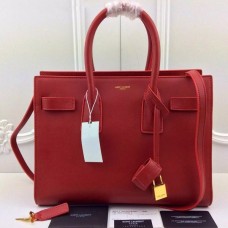 Borse YSL in pelle di mucca rossa Downtown Tote