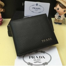 Portafoglio in pelle da uomo Prada 0334 nero