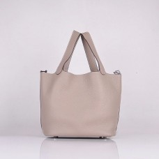 Hermes Pelle Di Vitello 8616 Borsa A Mano Grigio