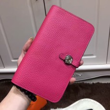 Portafoglio Hermes Dogon Togo in pelle H001 rosa caldo