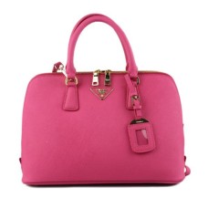 Borsa tote Prada 0812 pesca con motivo a croce