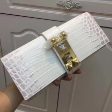 Pochette Hermes Medor 29cm Cocco Bianco
