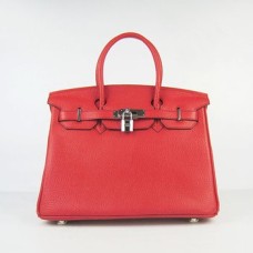 Hermes Birkin 30cm Togo borse in pelle rosso argento