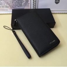 Portafoglio da uomo in pelle Prada 1192 nero