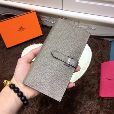 Portafoglio Hermes Bearn Togo Pelle H005 Grigio