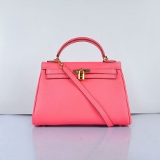 Hermes Kelly 32 cm Togo borsa in pelle 6108 labbro rosa dorato