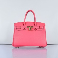 Hermes Birkin 30 cm Togo borse in pelle labbro rosa dorato