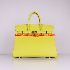 Hermes Birkin 30cm Togo borse in pelle giallo limone dorato