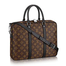 Louis Vuitton M52005 Porte-Documents Voyage PM Valigetta Monogram Macassar Canvas