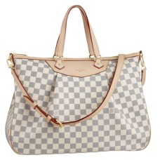 Borsa a tracolla Louis Vuitton GM Siracusa N41111 in tela Damier Azur