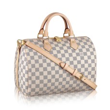 Louis Vuitton N41373 Speedy Bandouliere 30 Tote Bag Damier Azur tela